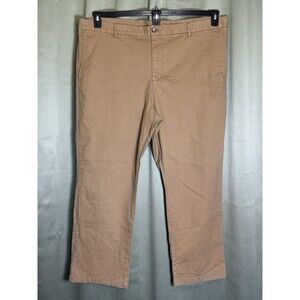 New! Old Navy Mens Pants 44x30 Straight Brown Flat Front Built In Flex Chino Doe